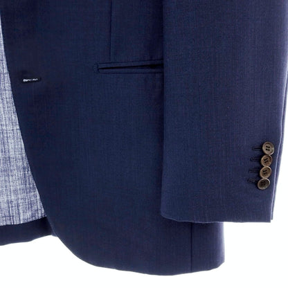 【中古】リングヂャケット RING JACKET モヘヤウール ストライプ 3つボタンスーツ ネイビーxパープル【サイズ44】【 状態ランクB 】【 メンズ 】