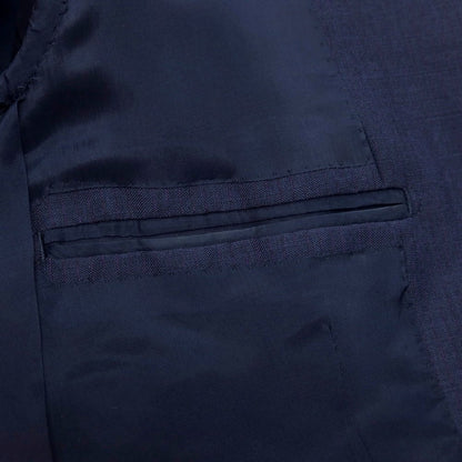 【中古】リングヂャケット RING JACKET モヘヤウール ストライプ 3つボタンスーツ ネイビーxパープル【サイズ44】【 状態ランクB 】【 メンズ 】