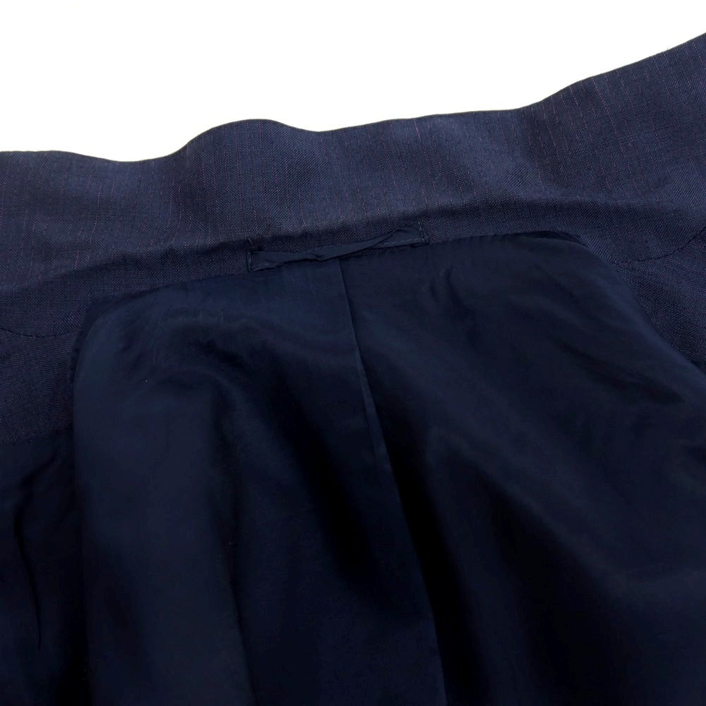 【中古】リングヂャケット RING JACKET モヘヤウール ストライプ 3つボタンスーツ ネイビーxパープル【サイズ44】【 状態ランクB 】【 メンズ 】