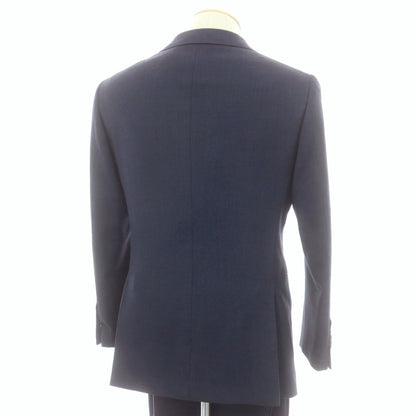 【中古】リングヂャケット RING JACKET custom made SUPER120’S ウール 3つボタンスーツ ネイビー【 表記なし（S位） 】【 状態ランクB 】【 メンズ 】