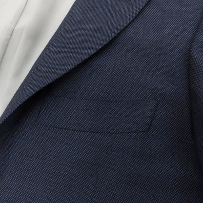 【中古】リングヂャケット RING JACKET custom made SUPER120’S ウール 3つボタンスーツ ネイビー【 表記なし（S位） 】【 状態ランクB 】【 メンズ 】