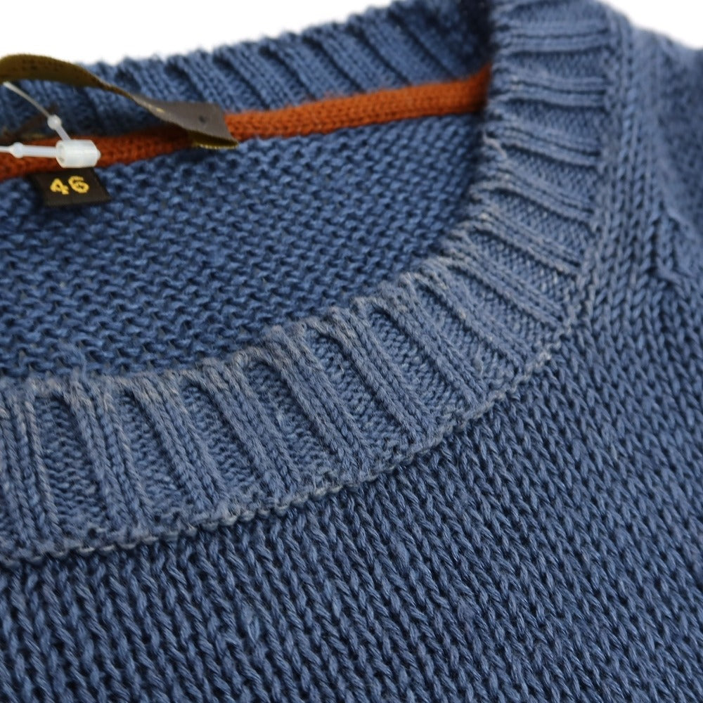 【中古】ロロピアーナ Loro Piana リネン クルーネック プルオーバーニット ダークダスティブルー【サイズ46】【 状態ランクD 】【 メンズ 】