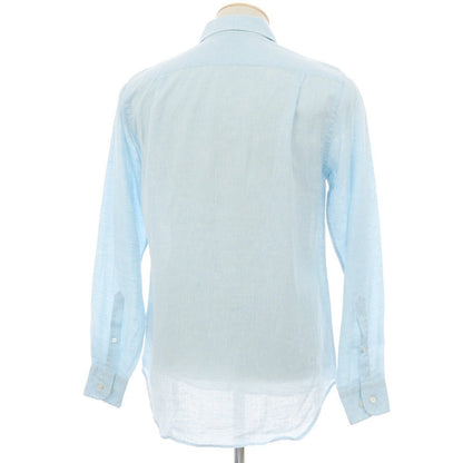 【中古】ロロピアーナ Loro Piana リネン ワンピースカラー カジュアルシャツ ライトブルー【サイズXS】【 状態ランクC 】【 メンズ 】