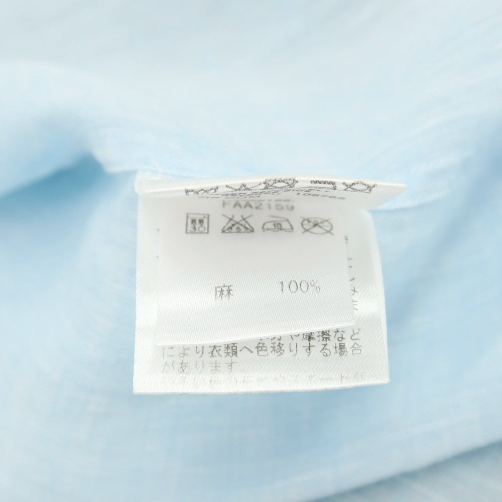 【中古】ロロピアーナ Loro Piana リネン ワンピースカラー カジュアルシャツ ライトブルー【サイズXS】【 状態ランクC 】【 メンズ 】