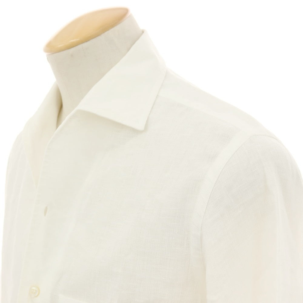 【中古】ロロピアーナ Loro Piana リネン ワンピースカラー カジュアルシャツ ホワイト【サイズXS】【 状態ランクB 】【 メンズ 】