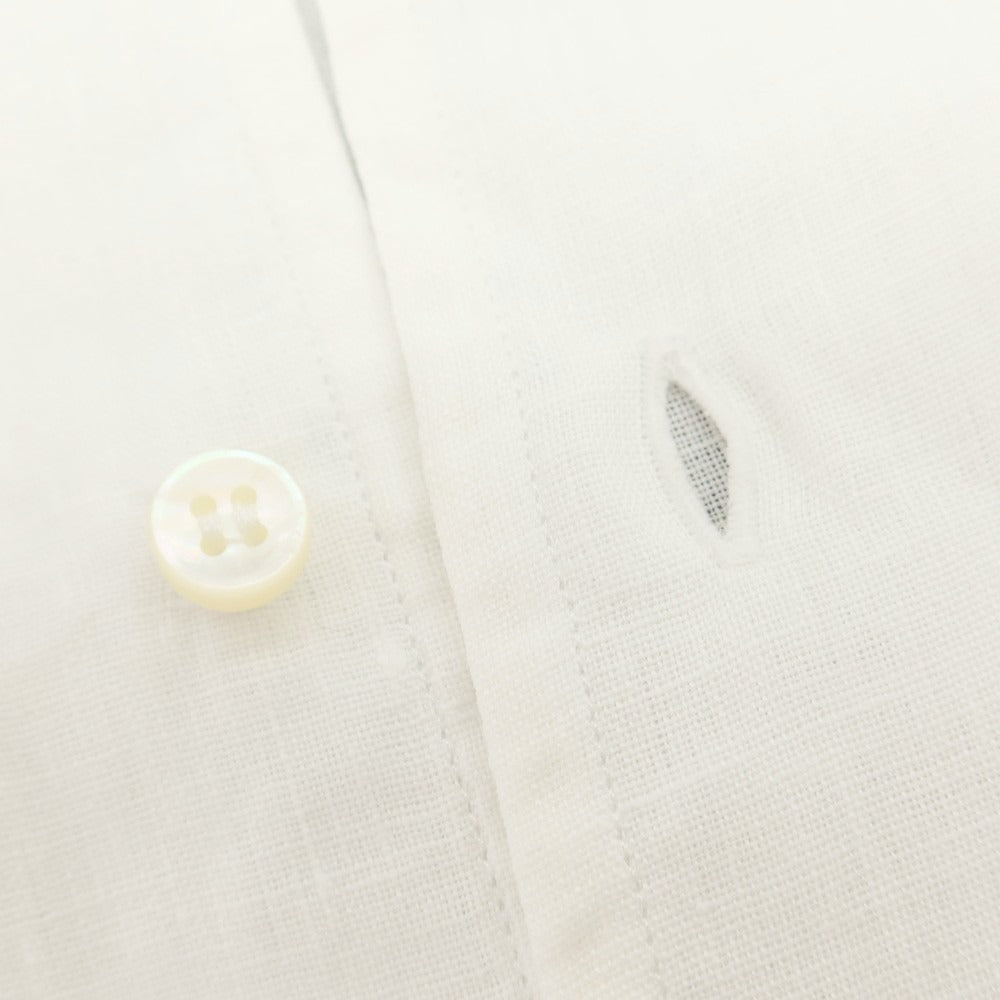 【中古】ロロピアーナ Loro Piana リネン ワンピースカラー カジュアルシャツ ホワイト【サイズXS】【 状態ランクB 】【 メンズ 】