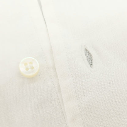 【中古】ロロピアーナ Loro Piana リネン ワンピースカラー カジュアルシャツ ホワイト【サイズXS】【 状態ランクB 】【 メンズ 】