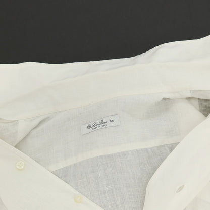 【中古】ロロピアーナ Loro Piana リネン ワンピースカラー カジュアルシャツ ホワイト【サイズXS】【 状態ランクB 】【 メンズ 】
