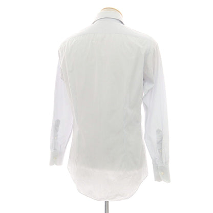 【中古】フライ FRAY STRASBURGO別注 ストライプ ワイドカラー ドレスシャツ グレーxホワイト【 37 】【 状態ランクC 】【 メンズ 】