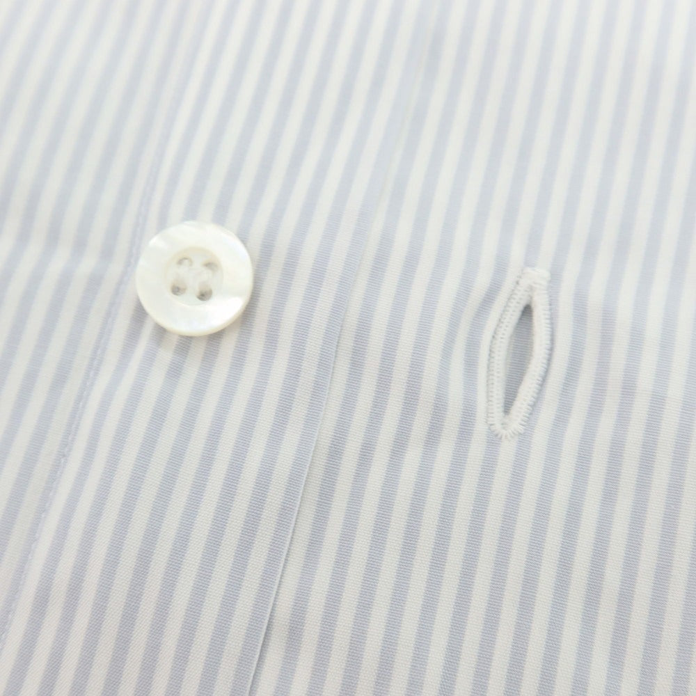 【中古】フライ FRAY STRASBURGO別注 ストライプ ワイドカラー ドレスシャツ グレーxホワイト【 37 】【 状態ランクC 】【 メンズ 】