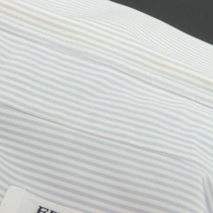 【中古】フライ FRAY STRASBURGO別注 ストライプ ワイドカラー ドレスシャツ グレーxホワイト【 37 】【 状態ランクC 】【 メンズ 】