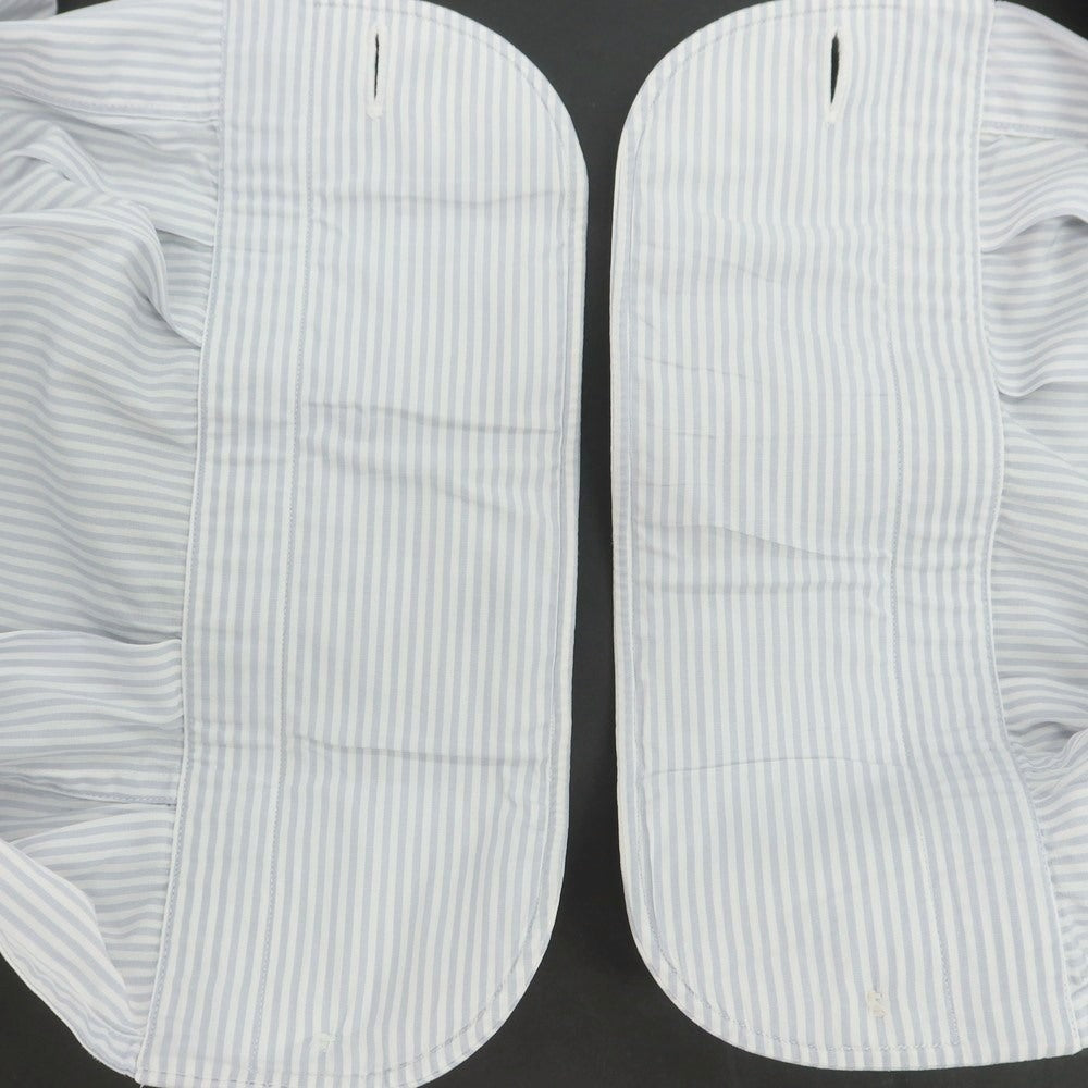 【中古】フライ FRAY STRASBURGO別注 ストライプ ワイドカラー ドレスシャツ グレーxホワイト【 37 】【 状態ランクC 】【 メンズ 】