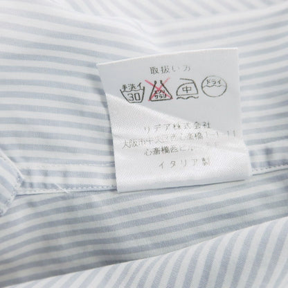 【中古】フライ FRAY STRASBURGO別注 ストライプ ワイドカラー ドレスシャツ グレーxホワイト【 37 】【 状態ランクC 】【 メンズ 】