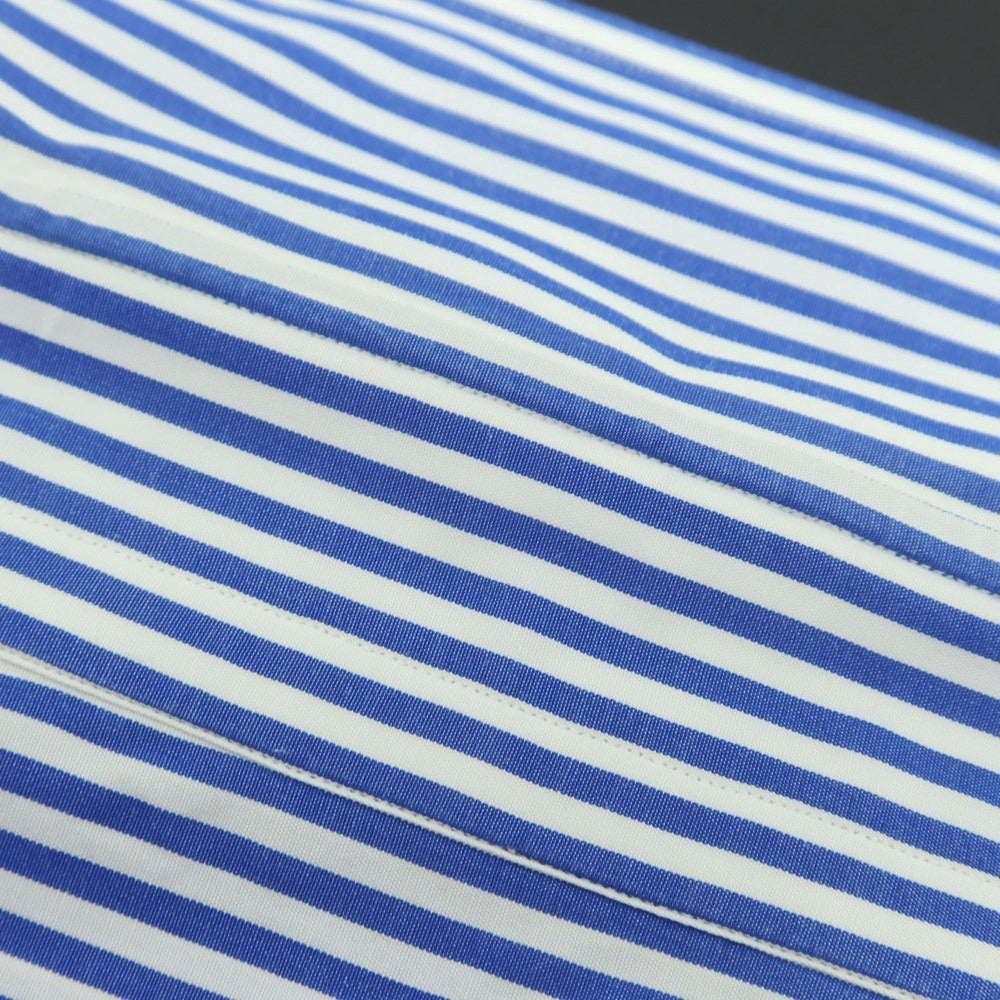 【中古】フライ FRAY コットン ストライプ セミワイドカラー ドレスシャツ ブルーxホワイト【 37 】【 状態ランクB 】【 メンズ 】