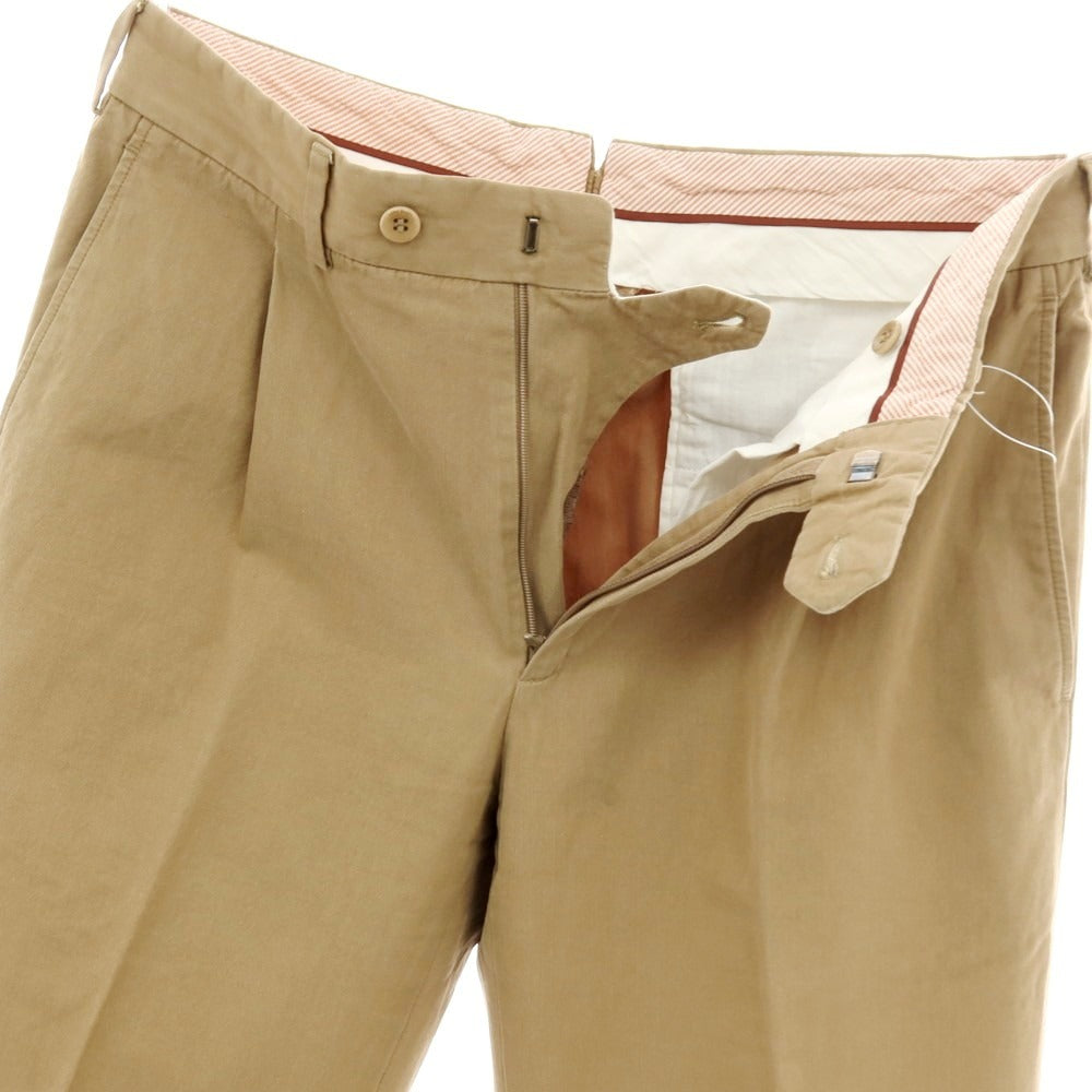 【中古】ロロピアーナ Loro Piana コットン カジュアルスラックスパンツ ダークベージュ【サイズ46】【 状態ランクC 】【 メンズ 】