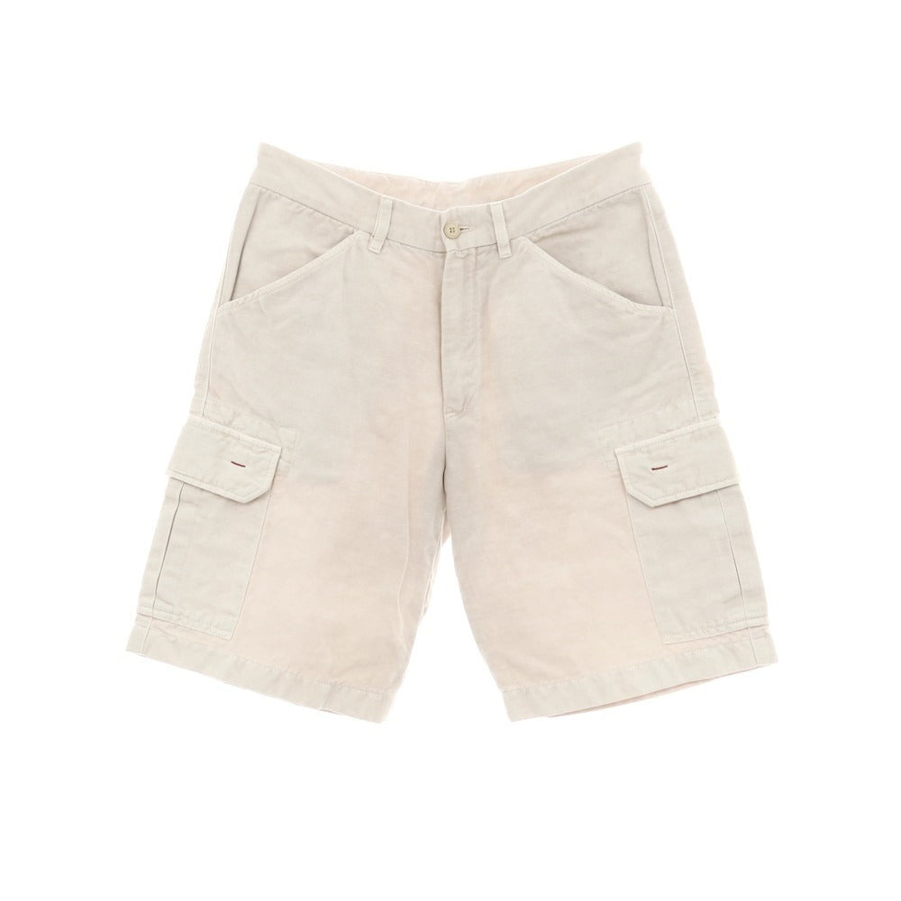 【中古】ロロピアーナ Loro Piana コットンリネン カーゴショートパンツ ライトベージュ【サイズ46】【 状態ランクC 】【 メンズ 】