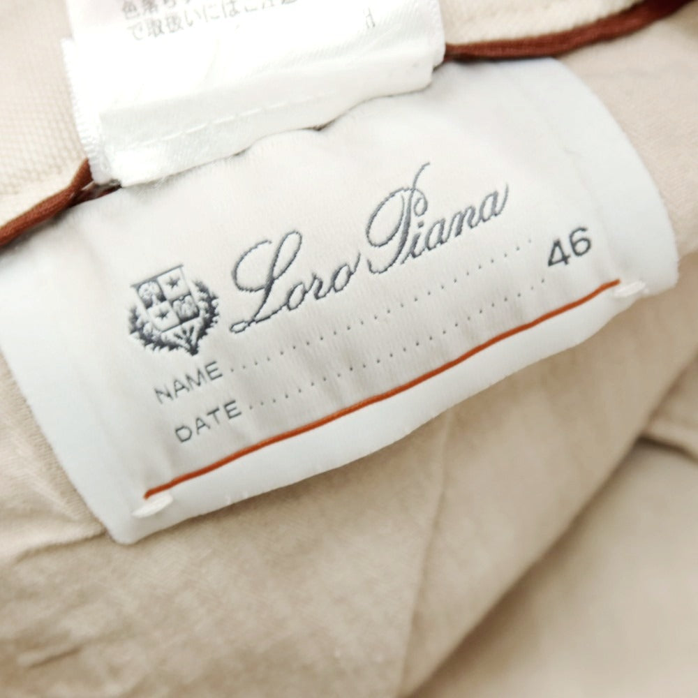 【中古】ロロピアーナ Loro Piana コットンリネン カーゴショートパンツ ライトベージュ【サイズ46】【 状態ランクC 】【 メンズ 】