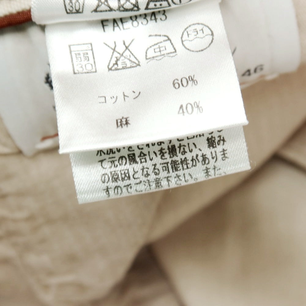 【中古】ロロピアーナ Loro Piana コットンリネン カーゴショートパンツ ライトベージュ【サイズ46】【 状態ランクC 】【 メンズ 】