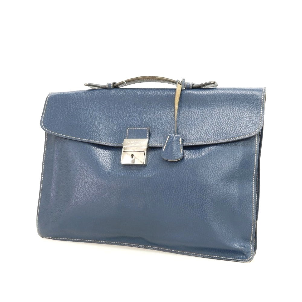 【中古】マリネッラ E.MARINELLA ソットブラッチョ ブリーフケース ネイビーブルー【 状態ランクC 】【 メンズ 】