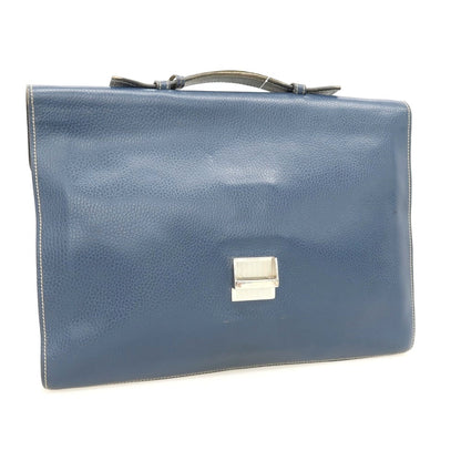【中古】マリネッラ E.MARINELLA ソットブラッチョ ブリーフケース ネイビーブルー【 状態ランクC 】【 メンズ 】
