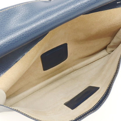 【中古】マリネッラ E.MARINELLA ソットブラッチョ ブリーフケース ネイビーブルー【 状態ランクC 】【 メンズ 】