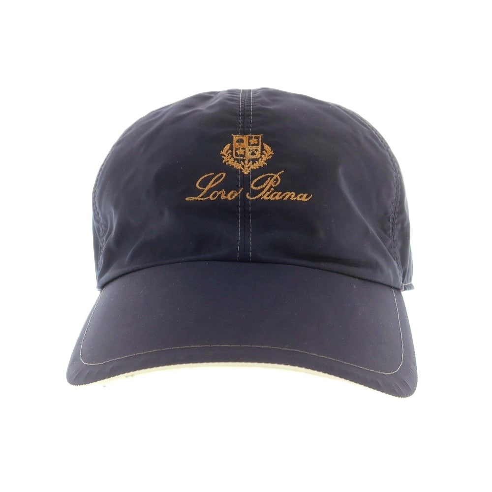 【中古】ロロピアーナ Loro Piana ポリエステルポリウレタン ベースボールキャップ ネイビー【 状態ランクC 】【 メンズ 】