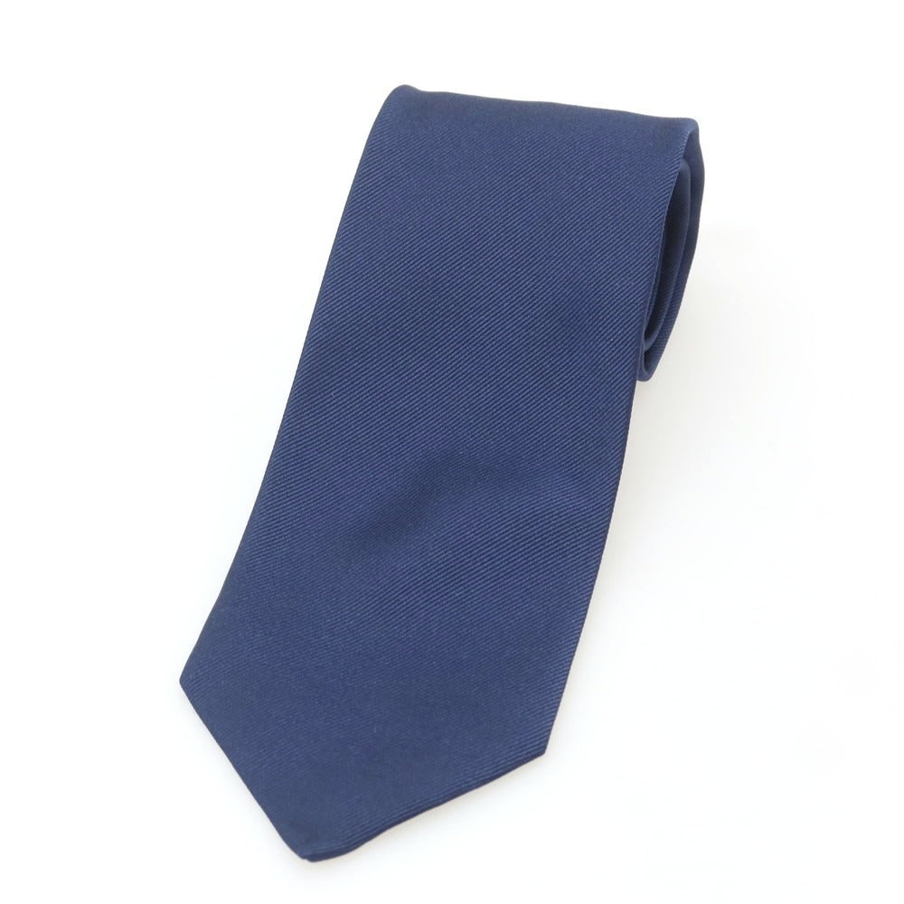 【中古】マリネッラ E.MARINELLA シルク 無地ネクタイ ネイビー【 状態ランクB 】【 メンズ 】