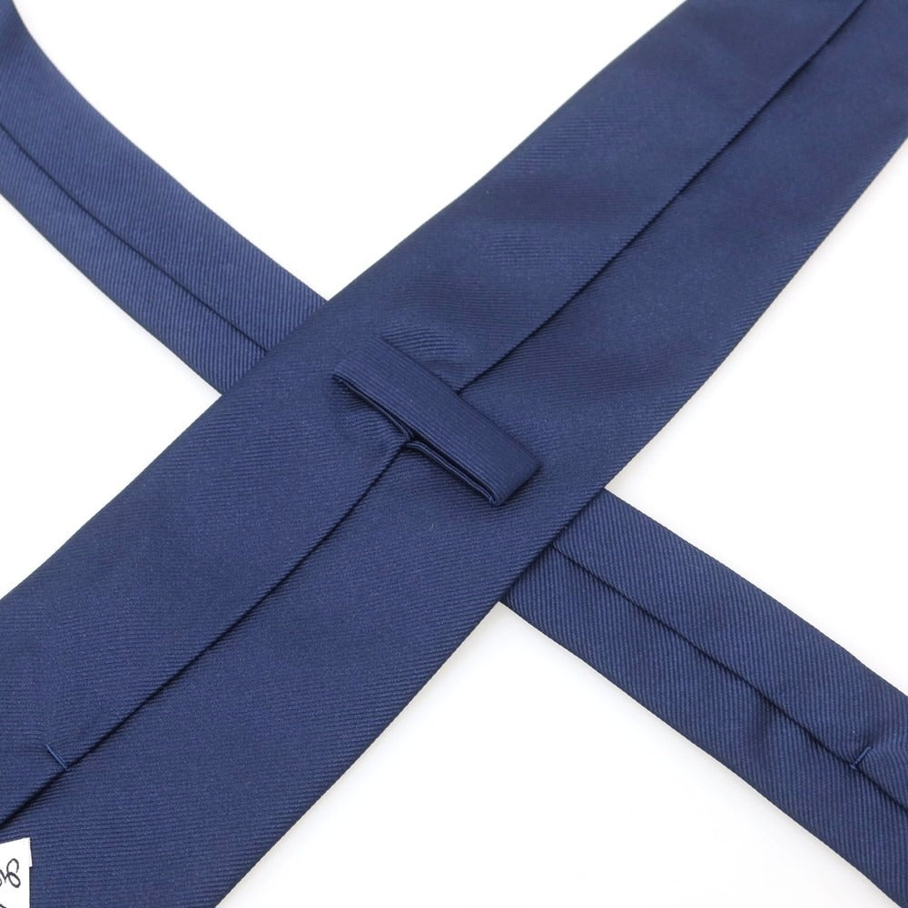 【中古】マリネッラ E.MARINELLA シルク 無地ネクタイ ネイビー【 状態ランクB 】【 メンズ 】