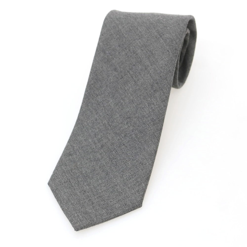 【中古】ステファノ ビジ stefano bigi ウール 無地ネクタイ グレー【 状態ランクA 】【 メンズ 】