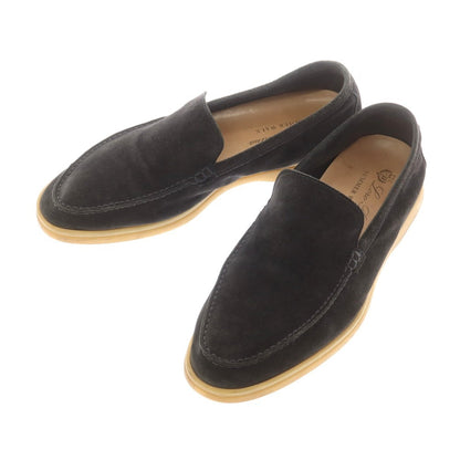 【中古】ロロピアーナ Loro Piana スエード スリッポン ローファー ブラック【 40 】【 状態ランクC 】【 メンズ 】