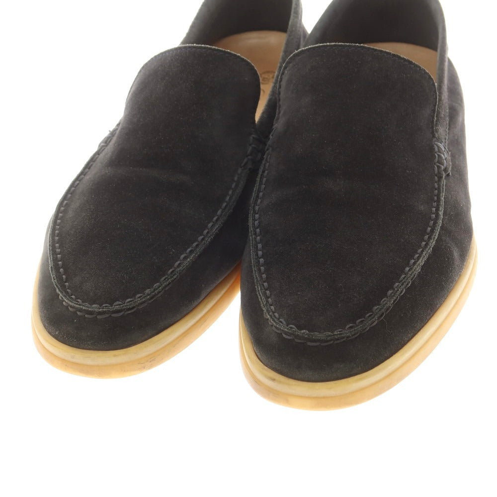 【中古】ロロピアーナ Loro Piana スエード スリッポン ローファー ブラック【 40 】【 状態ランクC 】【 メンズ 】