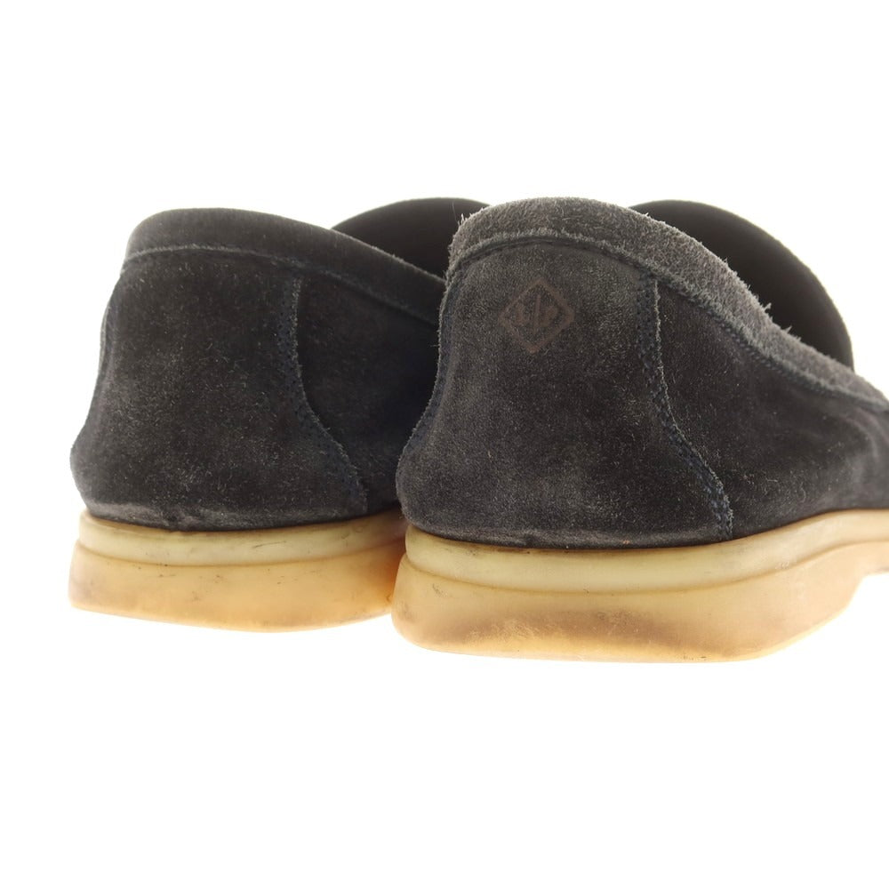 【中古】ロロピアーナ Loro Piana スエード スリッポン ローファー ブラック【 40 】【 状態ランクC 】【 メンズ 】