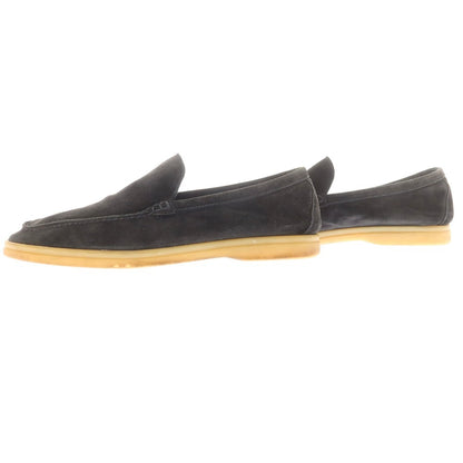 【中古】ロロピアーナ Loro Piana スエード スリッポン ローファー ブラック【 40 】【 状態ランクC 】【 メンズ 】