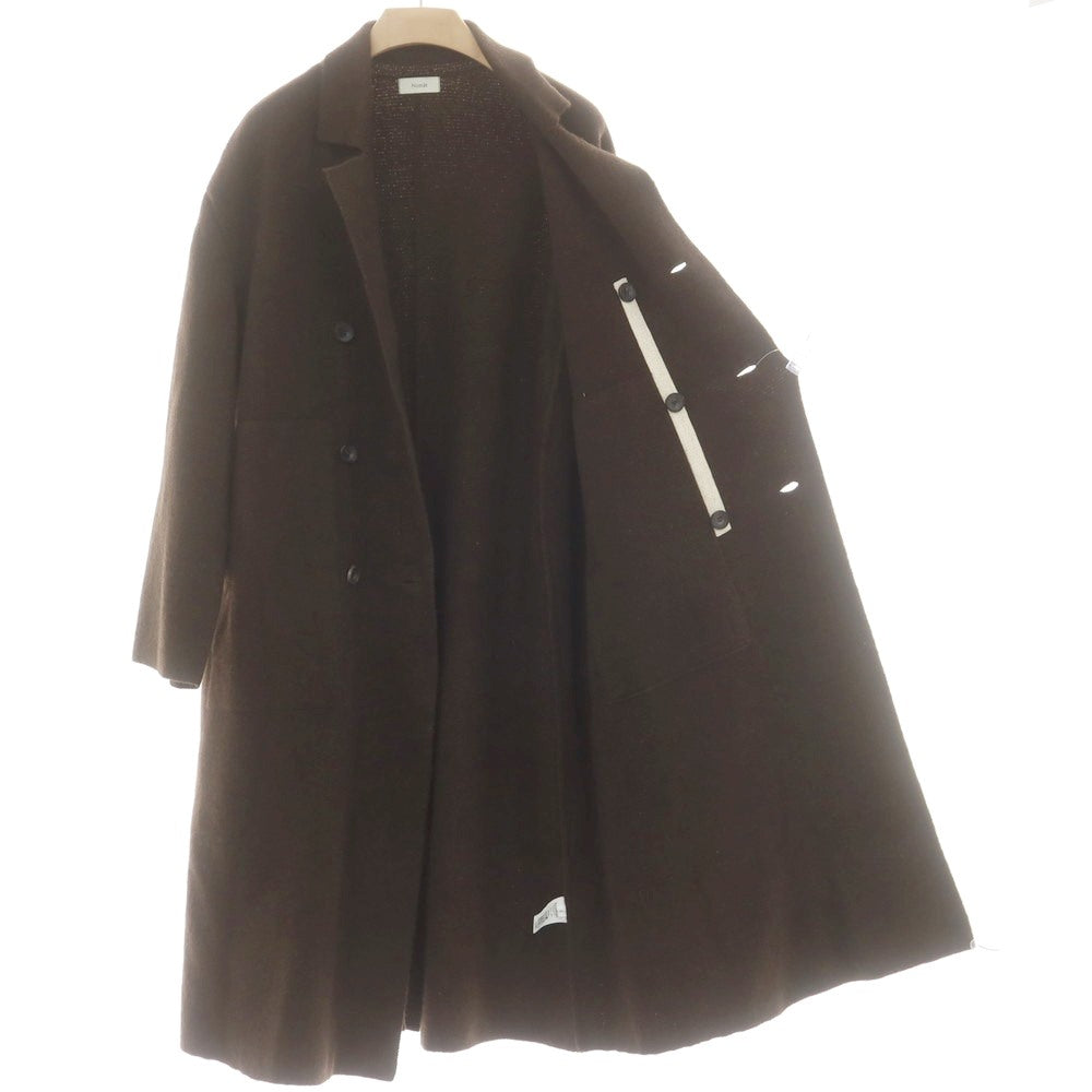 【中古】【未使用】ノマット Nomat 2025年秋冬 カシミヤ ダブルブレストニットコート ダークブラウン【 2 】【 状態ランクS 】【 メンズ 】