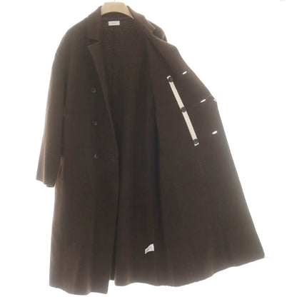 【中古】【未使用】ノマット Nomat 2025年秋冬 カシミヤ ダブルブレストニットコート ダークブラウン【 2 】【 状態ランクS 】【 メンズ 】