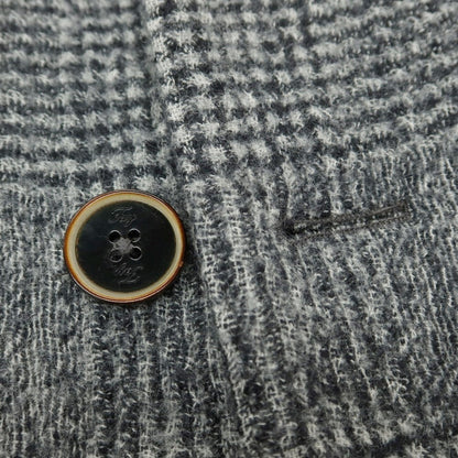 【中古】フェイ FAY ウール グレンチェック 中綿入りライナーベスト付き チェスターフィールドコート ブラックxホワイト【 XS 】【 状態ランクB 】【 メンズ 】