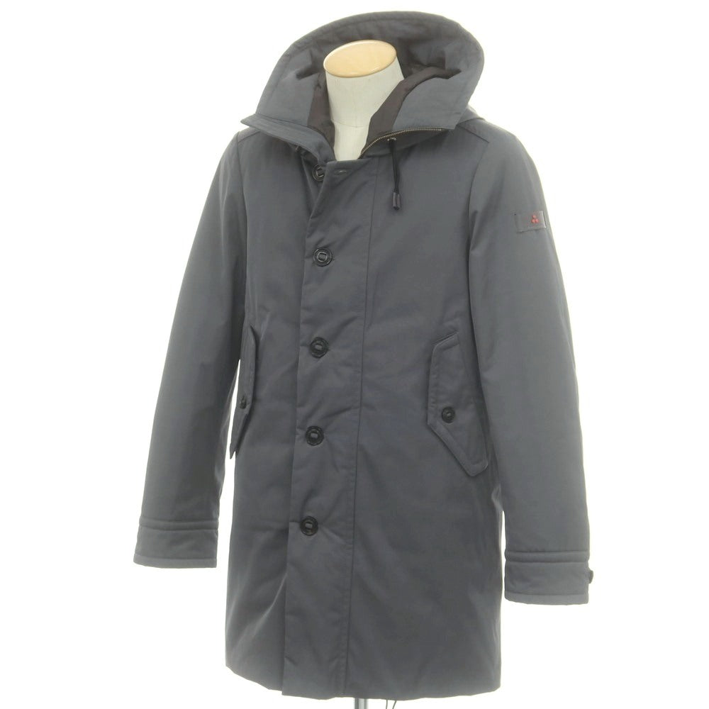 【中古】ピューテリー PEUTEREY ポリエステルコットン フーデッド ダウンコート グレー系【サイズXS】【 状態ランクC 】【 メンズ 】 [DPD]