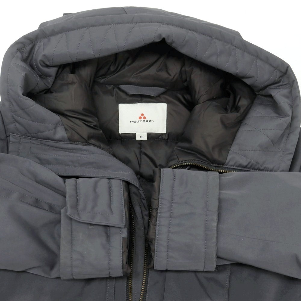 【中古】ピューテリー PEUTEREY ポリエステルコットン フーデッド ダウンコート グレー系【 XS 】【 状態ランクC 】【 メンズ 】