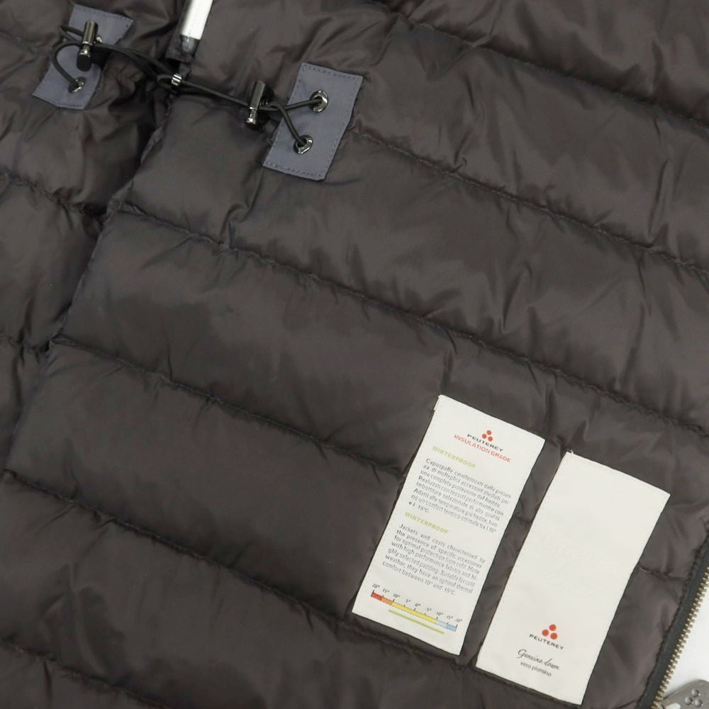 【中古】ピューテリー PEUTEREY ポリエステルコットン フーデッド ダウンコート グレー系【 XS 】【 状態ランクC 】【 メンズ 】