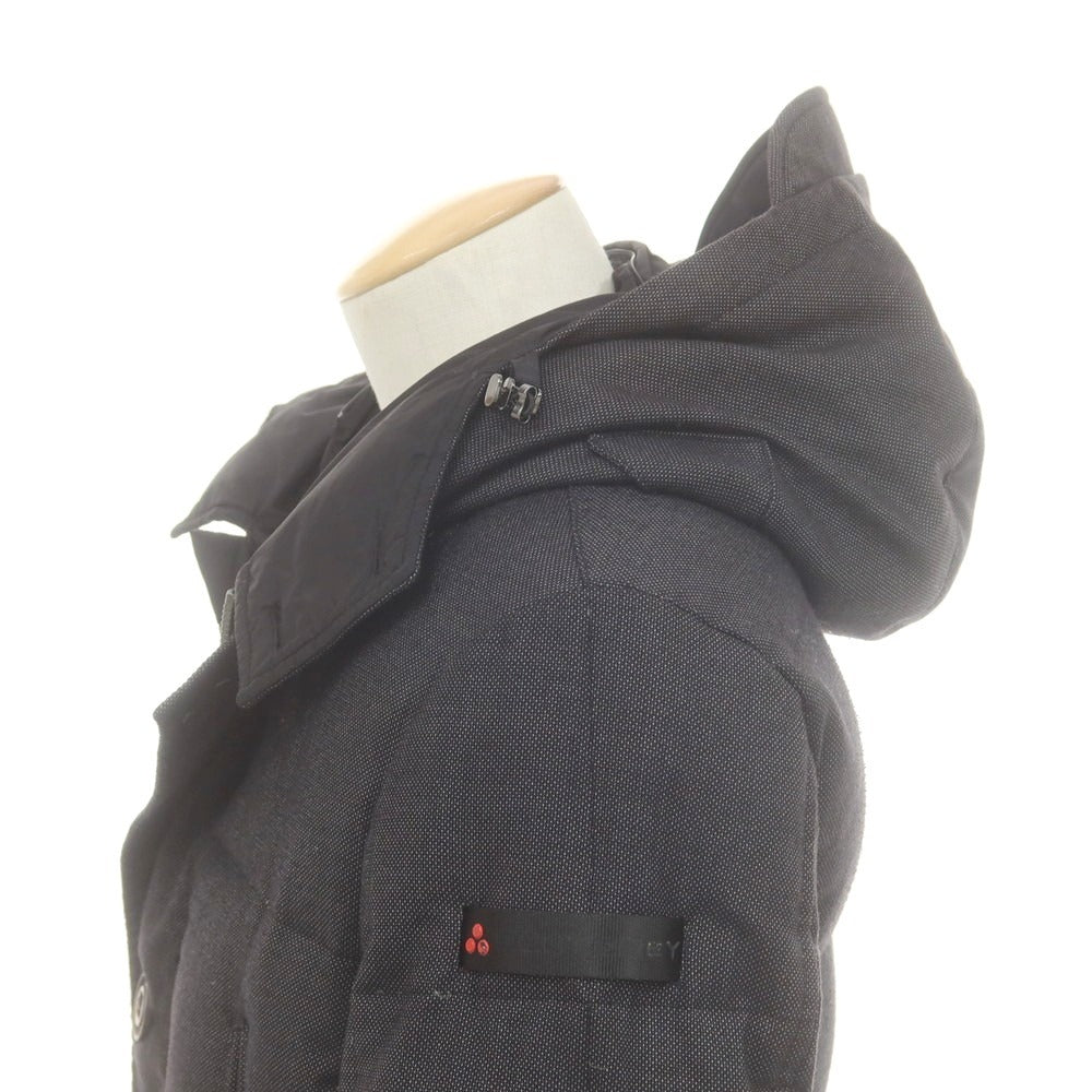 【中古】ピューテリー PEUTEREY ハリケーン フーデッド ダウンコート ブラック【 XS 】【 状態ランクC 】【 メンズ 】