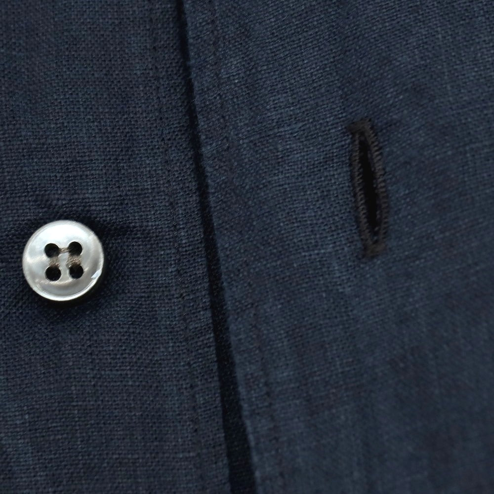 【中古】オリアン ORIAN リネン ボタンダウンワンピースカラー カジュアルシャツ ネイビー【サイズS】【 状態ランクC 】【 メンズ 】