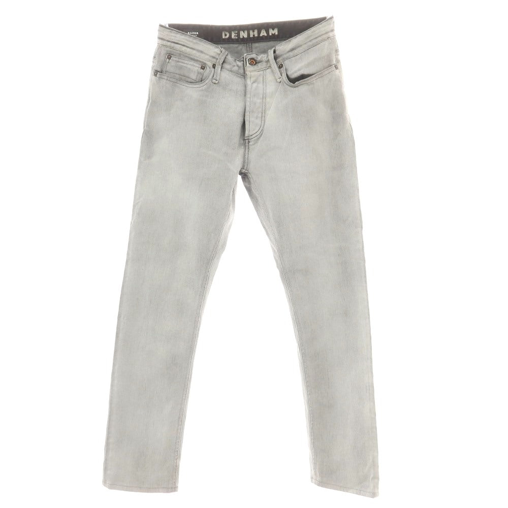 【中古】デンハム DENHAM ストレッチ コットン 5ポケットパンツ グレー【サイズ46】【 状態ランクB 】【 メンズ 】 [CPD]