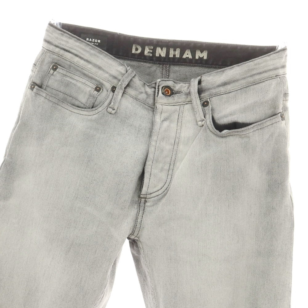【中古】デンハム DENHAM ストレッチ コットン 5ポケットパンツ グレー【 46 】【 状態ランクB 】【 メンズ 】