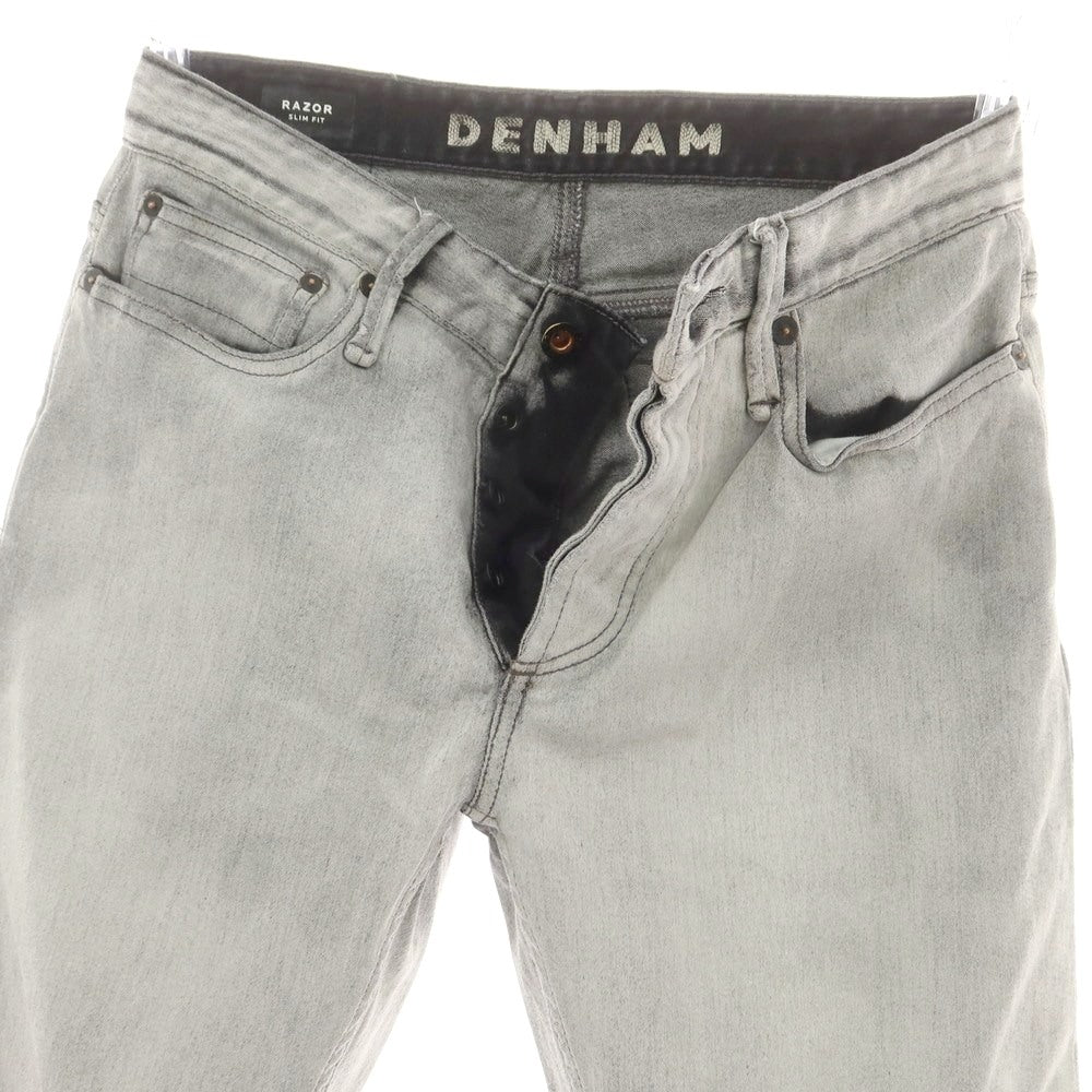 【中古】デンハム DENHAM ストレッチ コットン 5ポケットパンツ グレー【 46 】【 状態ランクB 】【 メンズ 】