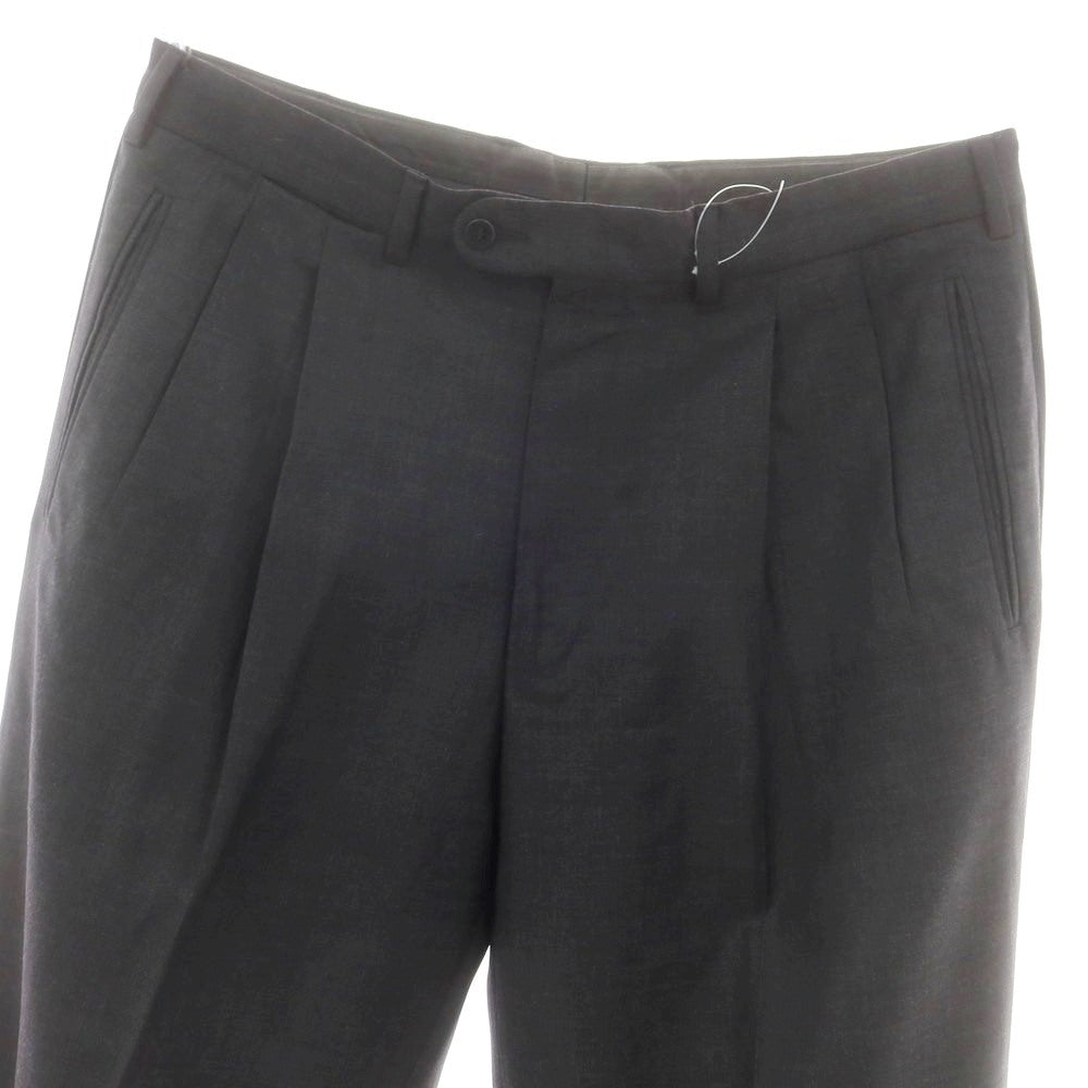【中古】エルメネジルドゼニア Ermenegildo Zegna SUPER100’S ウール ドレススラックスパンツ チャコール【 52 】【 状態ランクC 】【 メンズ 】