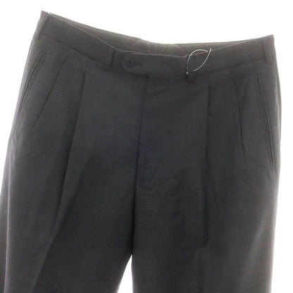【中古】エルメネジルドゼニア Ermenegildo Zegna SUPER100’S ウール ドレススラックスパンツ チャコール【 52 】【 状態ランクC 】【 メンズ 】