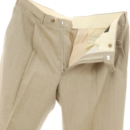 【中古】エルメネジルドゼニア Ermenegildo Zegna ウールコットン ドレススラックスパンツ ベージュ【サイズ54】【 状態ランクC 】【 メンズ 】