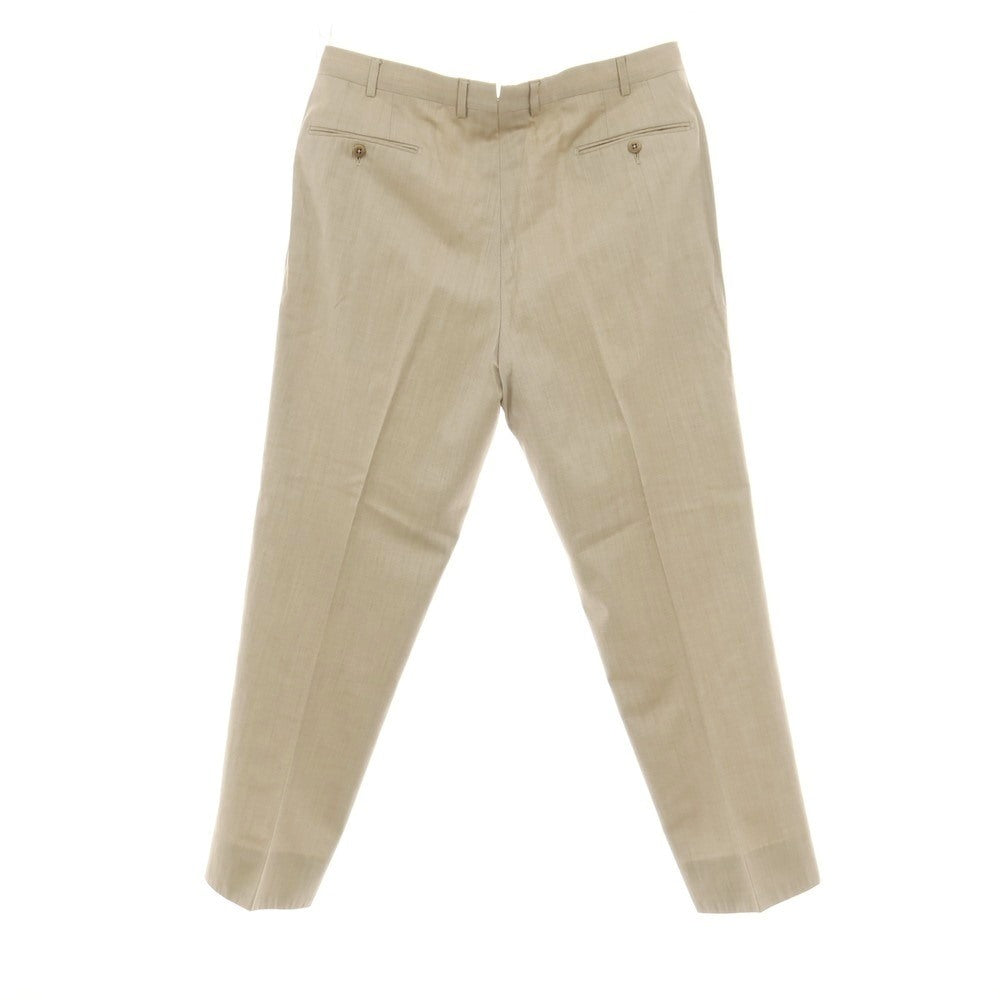 【中古】エルメネジルドゼニア Ermenegildo Zegna ウールコットン ドレススラックスパンツ ベージュ【サイズ54】【 状態ランクC 】【 メンズ 】