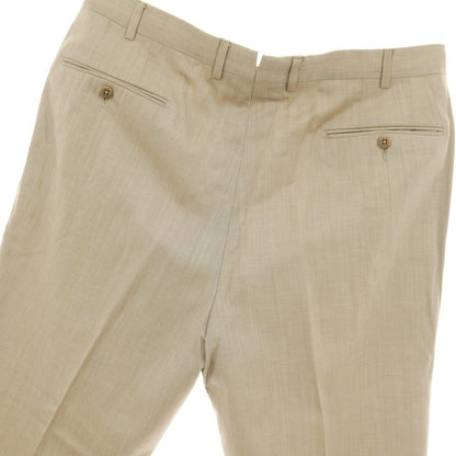 【中古】エルメネジルドゼニア Ermenegildo Zegna ウールコットン ドレススラックスパンツ ベージュ【サイズ54】【 状態ランクC 】【 メンズ 】