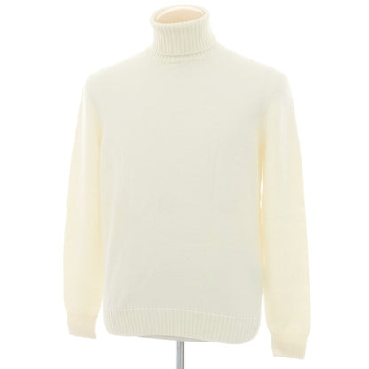 【中古】ドルモア DRUMOHR ウール タートルネック プルオーバーニット アイボリー【 46 】【 状態ランクA 】【 メンズ 】